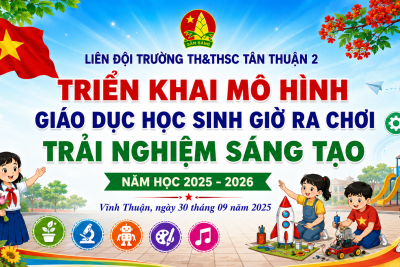 Triển khai mô hình giáo dục học sinh giờ ra choi trải nghiệm sáng tạo năm học 2025 – 202