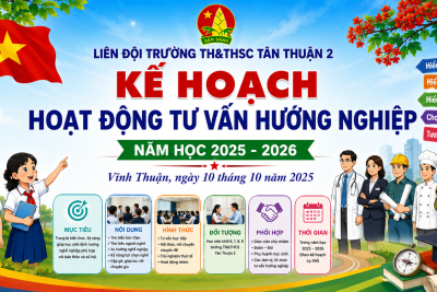 LIÊN ĐỘI TH&THCS TÂN THUẬN 2 TỔ CHỨC HOẠT ĐỘNG HƯỚNG NGHIỆP CHO ĐỘI VIÊN LỚN NĂM HỌC 2025 – 2026