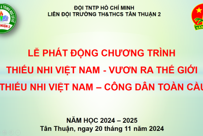 PHÁT ĐỘNG SÂN CHƠI “THIẾU NHI VIỆT NAM VƯƠN RA THẾ GIỚI” NĂM HỌC 2024 – 2025