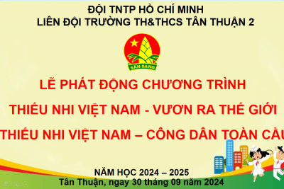 MÔ HÌNH “GIỜ RA CHƠI TRẢI NGHIỆM SÁNG TẠO”  CỦA LIÊN ĐỘI TRƯỜNG TH&THCS TÂN THUẬN 2 NĂM HỌC 2024 – 2025