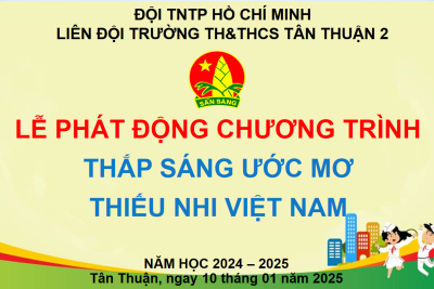 Ổ CHỨC CHƯƠNG TRÌNH “THẮP SÁNG ƯỚC MƠ THIẾU NHI VIỆT NAM” NĂM HỌC 2024 – 2025